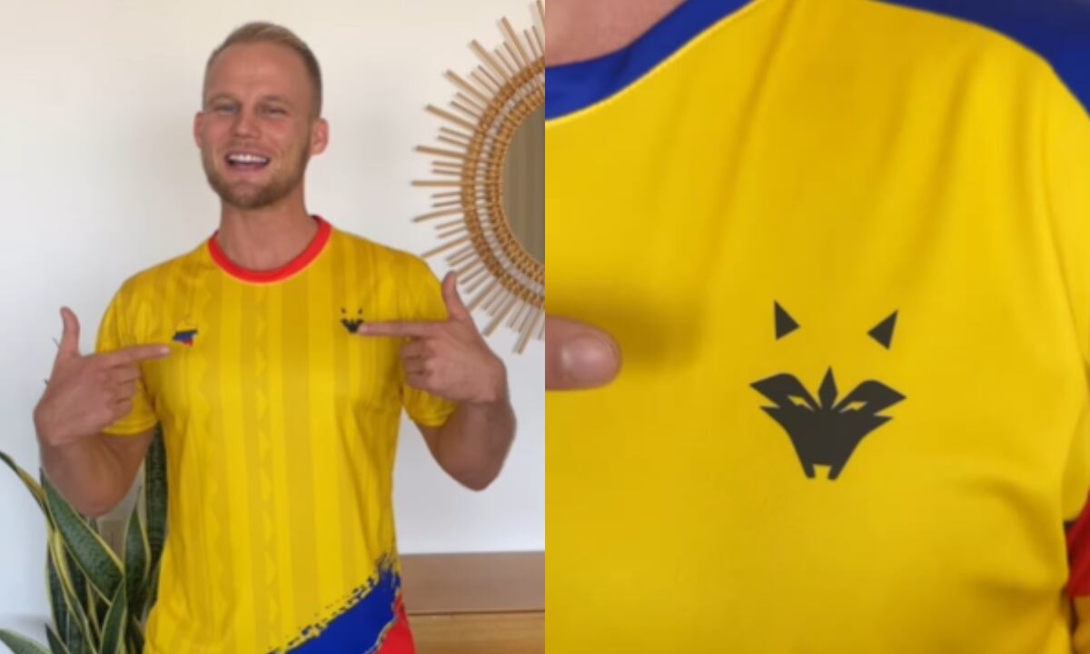 Camiseta de Dominic Wolf. Foto: captura de pantalla de redes sociales.