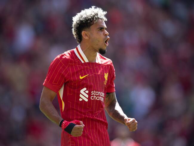 Luis Díaz en pretemporada con el Liverpool. Foto: Getty Images.