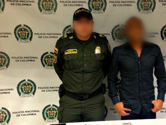 Captura al exfutbolista Diego León Osorio. Foto: Policía Antioquia