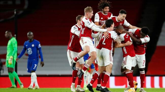 El Arsenal de Arteta frena su caída con triunfo 3-1 ante Chelsea. Foto: Getty Images