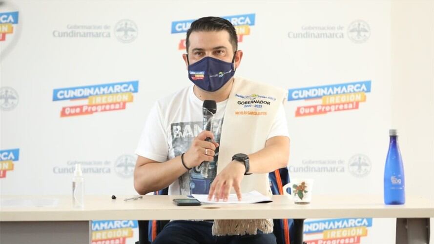 Gobernador de Cundinamarca, Nicolás García Bustos . Foto: Twitter: @nicolasgarciab