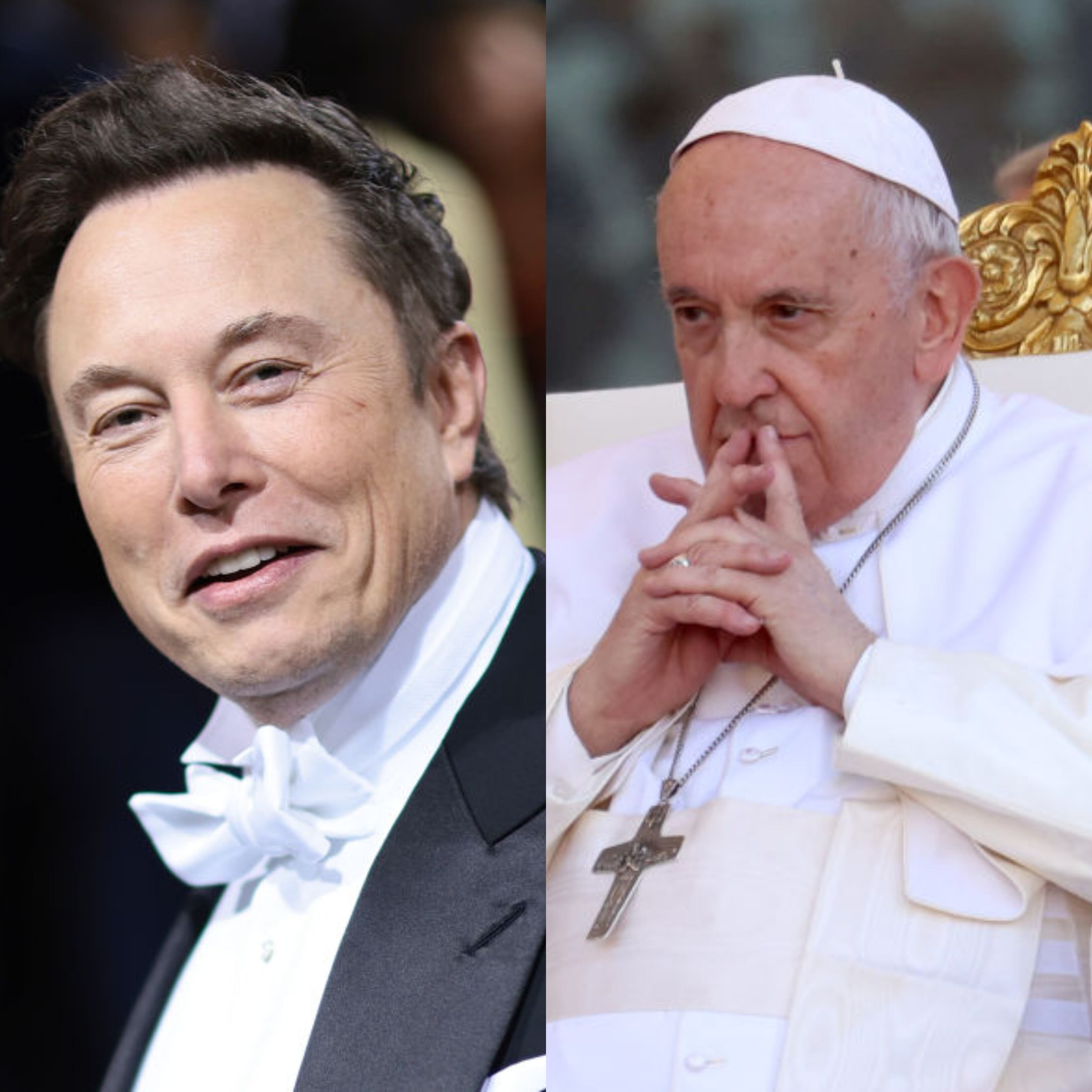 El papa Francisco y Elon Musk. Foto: Getty Images