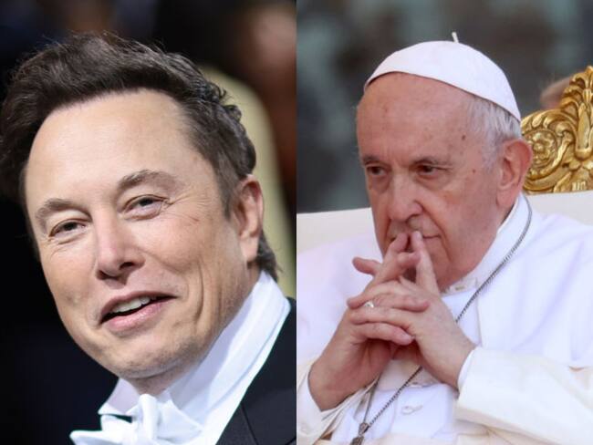 El papa Francisco y Elon Musk. Foto: Getty Images