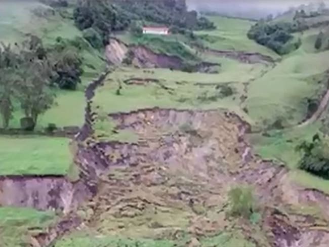 Declaran alerta roja en Jenesano, Boyacá, por deslizamientos de tierra . Foto:
