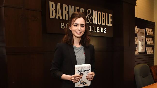 Michelle Obama envía una emotiva carta a Lily Collins felicitándola por su libro. Foto: Getty Images