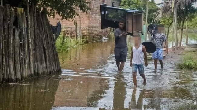 Alerta roja en municipios del Magdalena por riesgo de inundaciones. Foto: Cortesía: El Banco y la región noticias