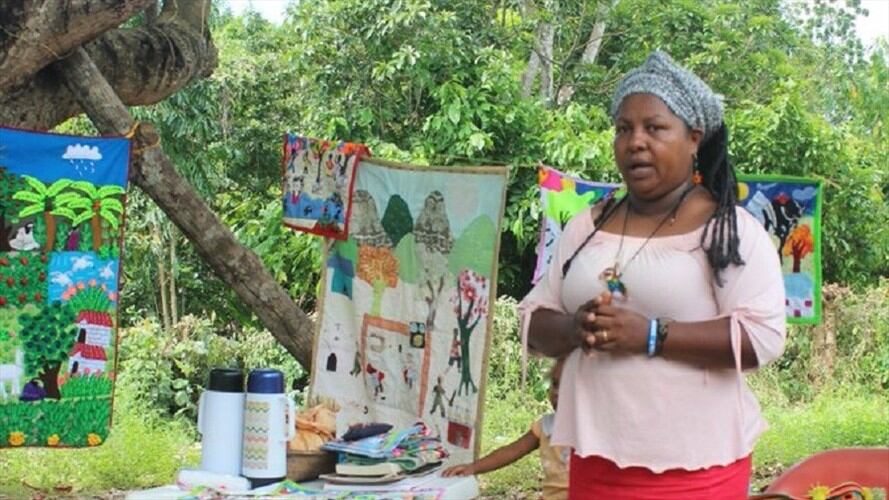 Juana Ruíz, lideresa de las Tejedoras de Mampuján. Foto: Cortesía