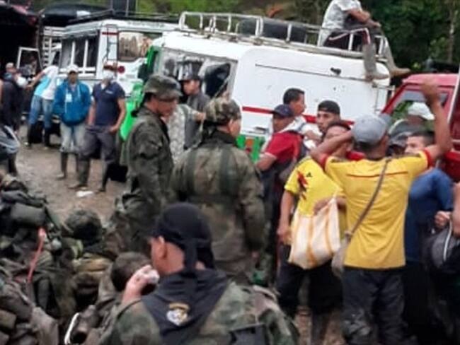 La población civil solicitó que los actores armados abandonen sus territorios . Foto: Cortesía