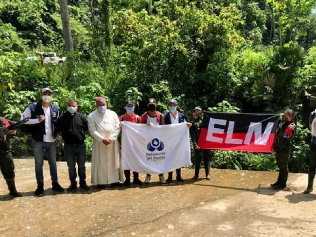 ELN liberó a dos auxiliares de Policía en Norte de Santander. Foto: Cortesía