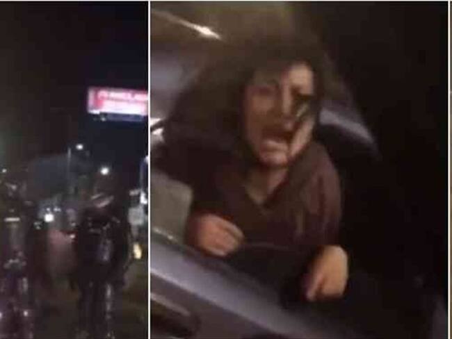 El relato de la mujer que grabó a joven retenida en un carro particular de la Policía