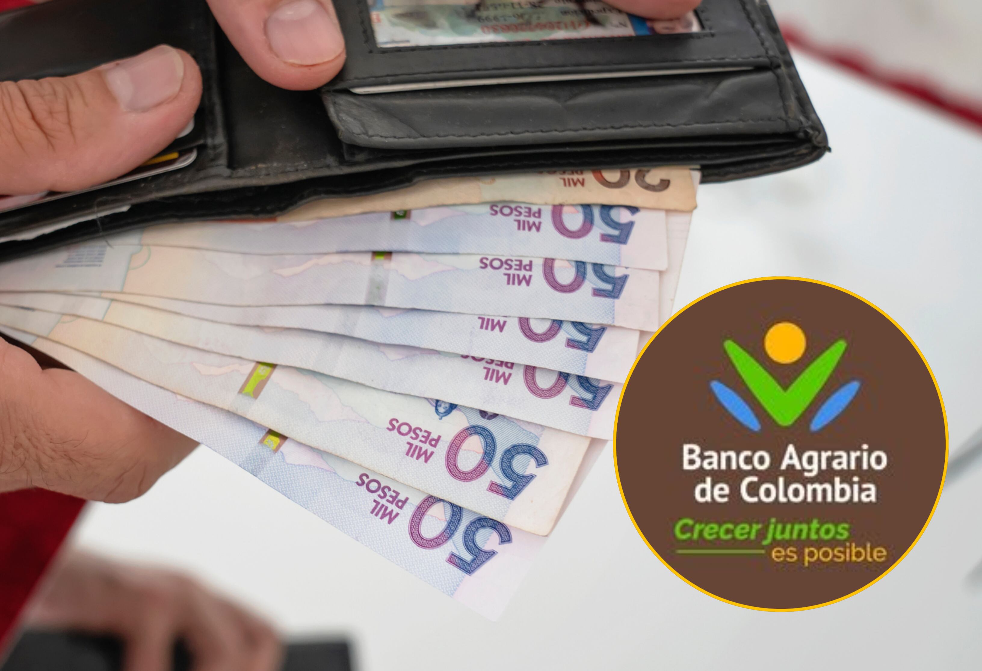 Imagen de referencia y logo del Banco Agrario. Foto: Getty Images / Banco Agrario