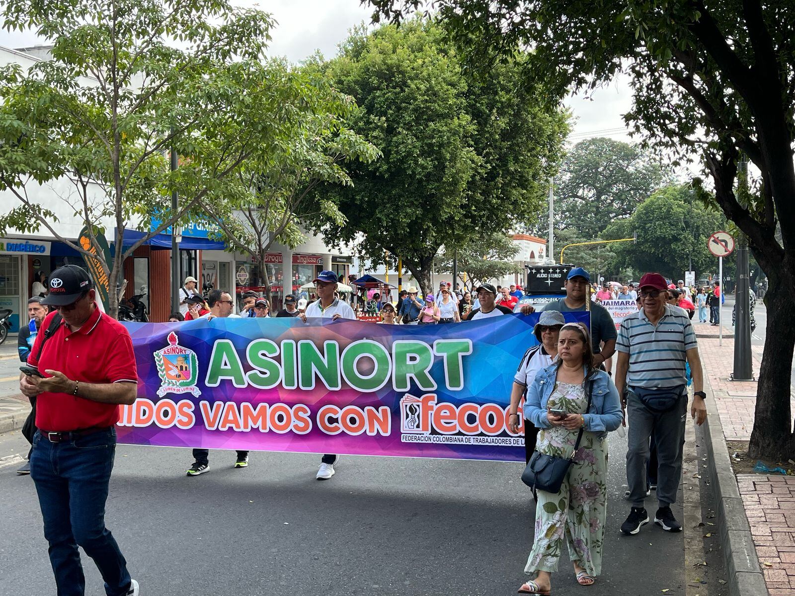 Docentes en Cúcuta se unieron al paro nacional de Fecode este 31 de marzo. / Foto: W Radio Cúcuta.