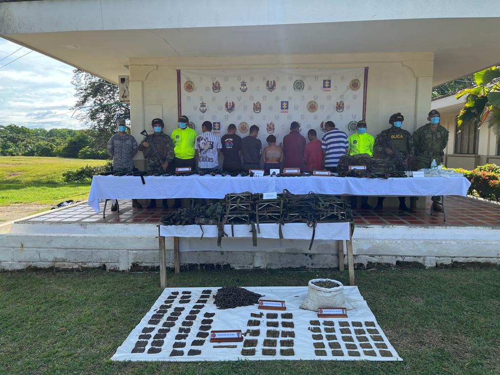 Operaciones contra Clan del Golfo dejan 12 capturados y fusiles recuperados. Foto: Suministrada.