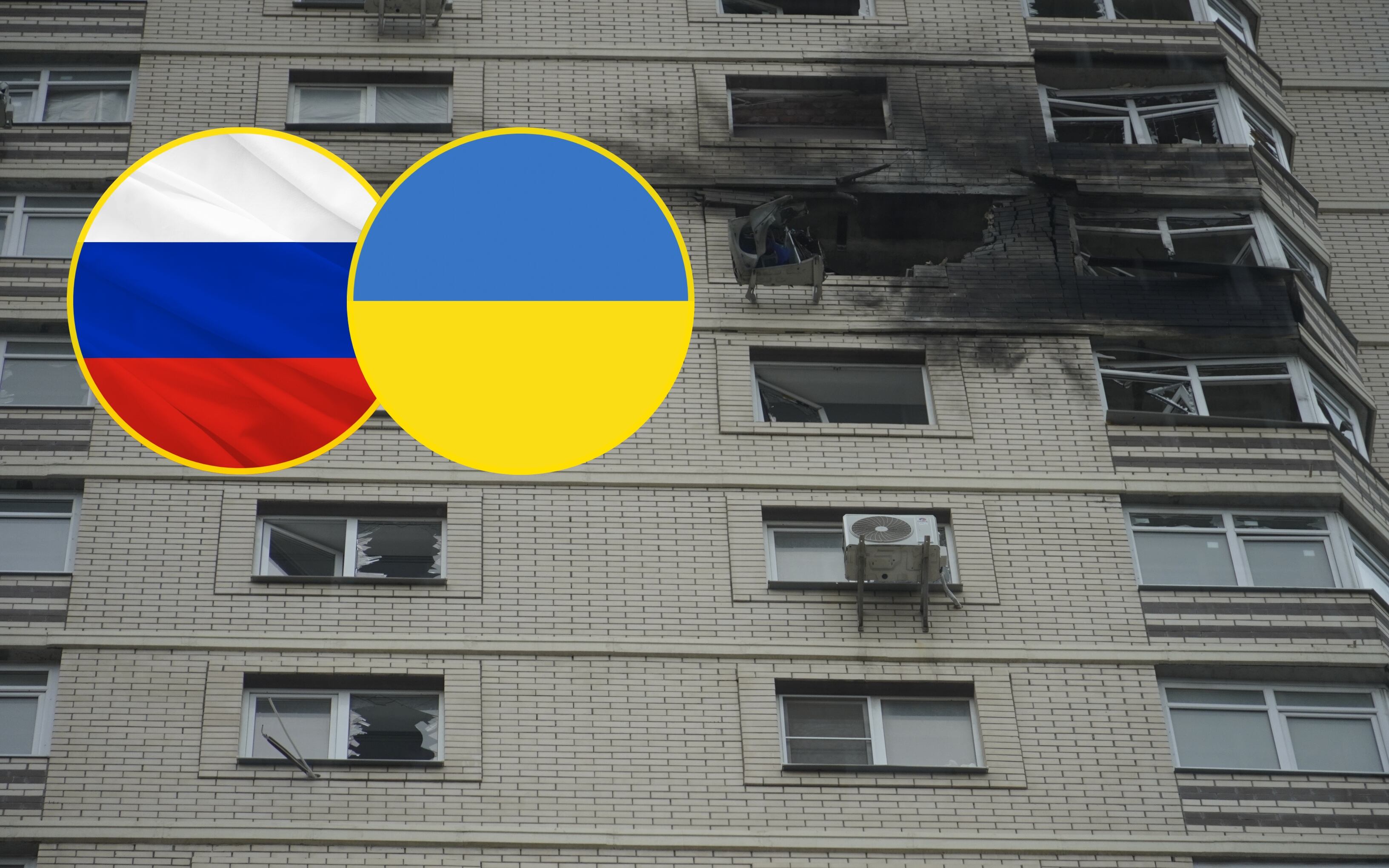 Edificio en Rusia damnificado tras ataque ucraniano con drones. FOTO: Vladimir Aleksandrov/Anadolu /Getty Images