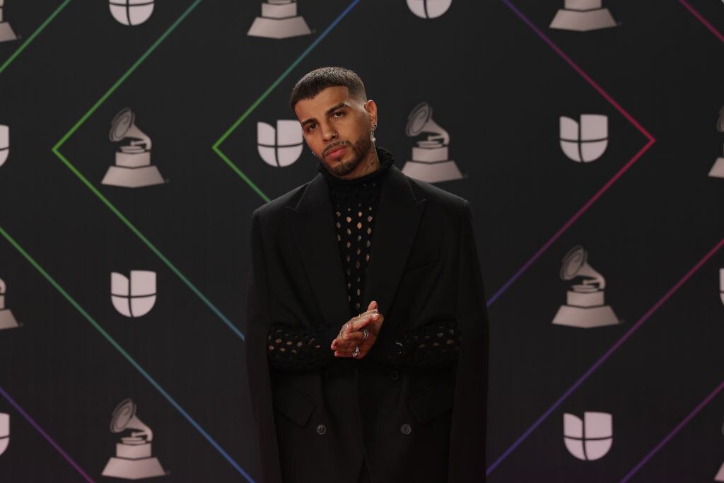 LAS VEGAS, NV - NOVEMBER 18: Puerto Rican singer Rauw Alejandro attends the red carpet during the 22nd Annual Latin GRAMMY Awards at MGM Grand Garden Arena on November 18, 2021 in Las Vegas, Nevada. (Photo by Omar Vega/FilmMagic)