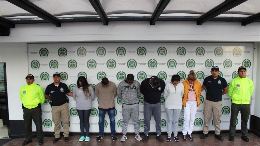 Los operativos se hicieron en Bogotá, Medellín, Armenia y Cali. . Foto: Policía