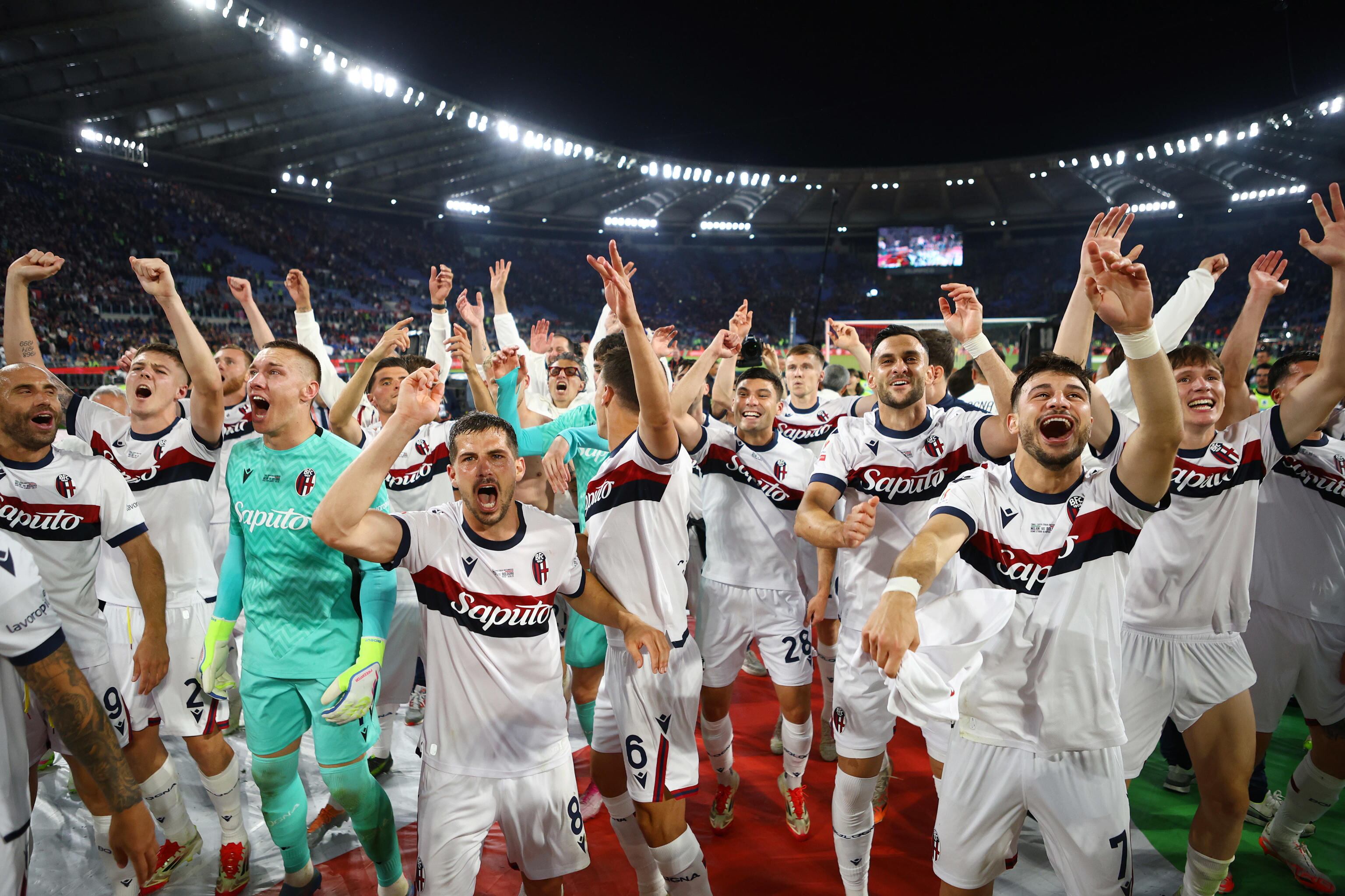 Jugadores de Bologna. Foto: EFE/EPA/FEDERICO PROIETTI
