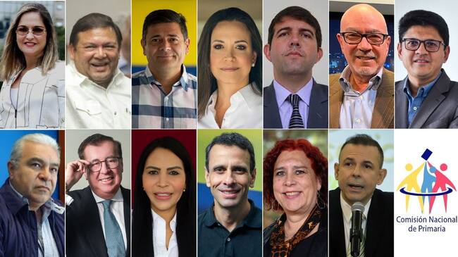 Candidatos a la primaria opositora venezolana. Foto: Comisión Nacional de Primaria.