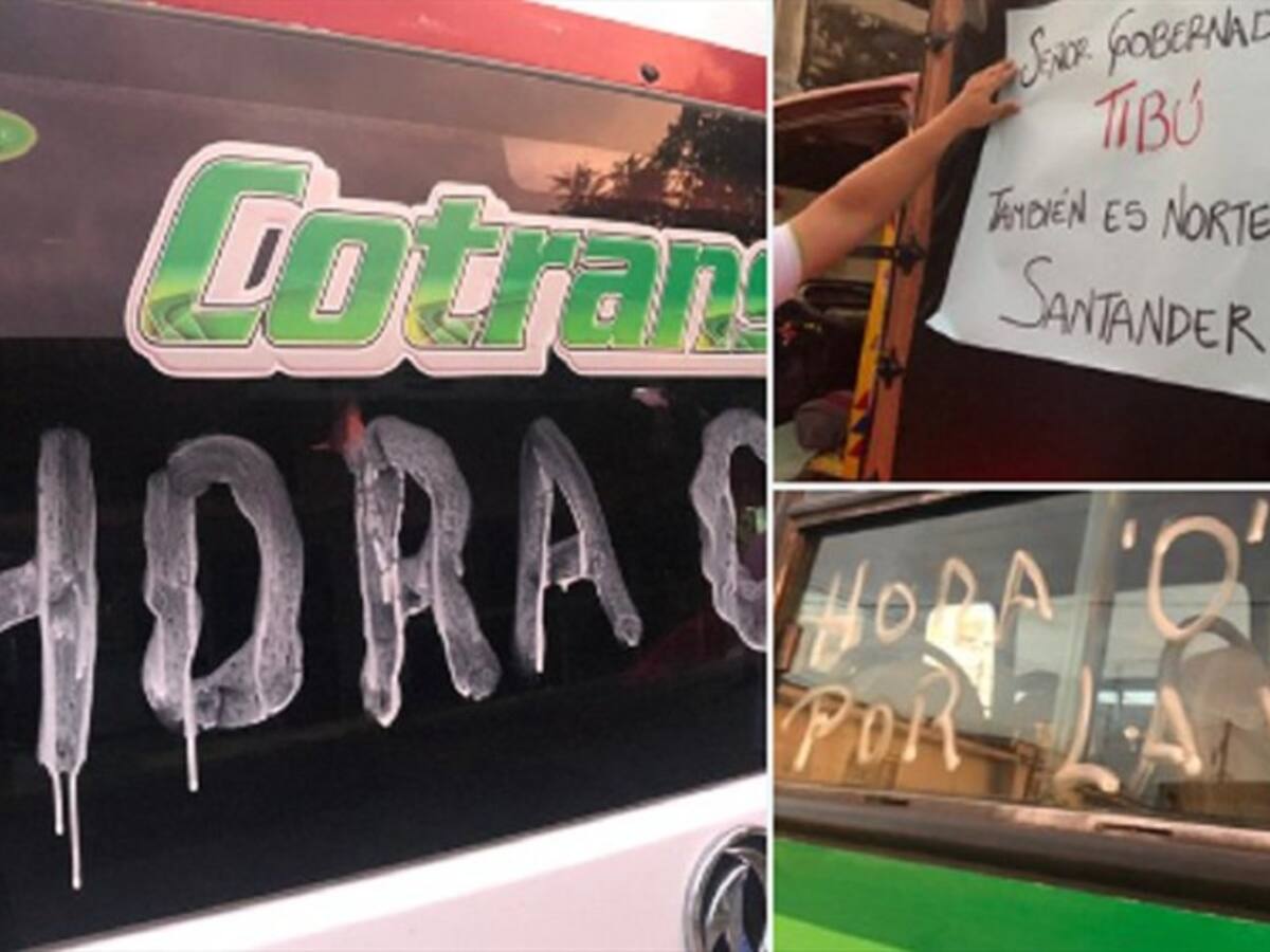 Transportadores y comunidad protestan por condiciones de las vías en el Catatumbo