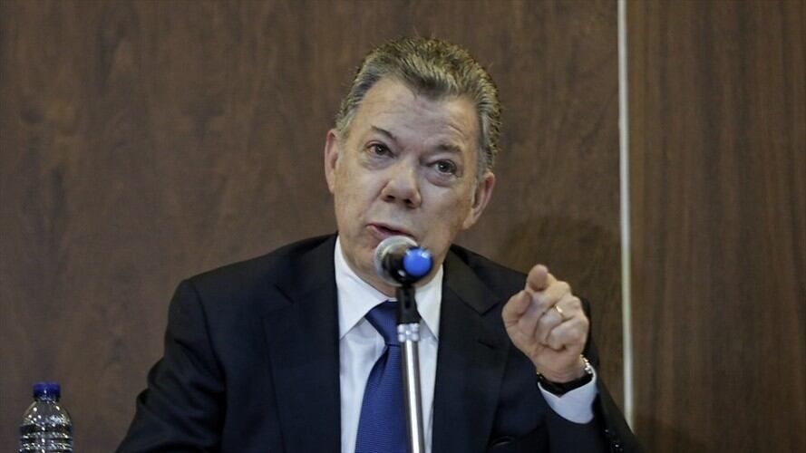 Durante la presentación del libro ‘Una conversación pendiente’, el expresidente Juan Manuel Santos habló del coronel José Luis Esparza. Foto: Colprensa / DIEGO PINEDA