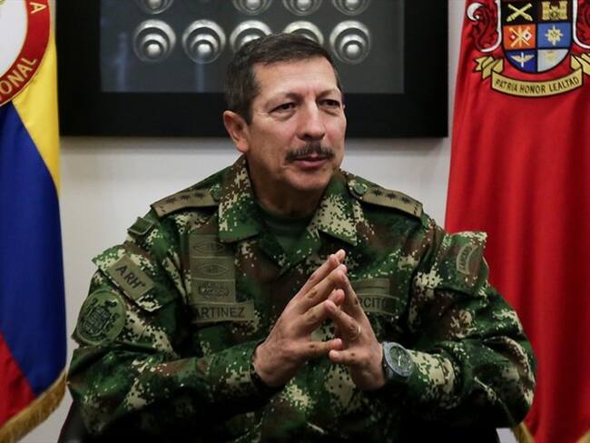 El comandante del Ejército, Nicacio Martínez, respondió sobre la indagación preliminar que cursa en su contra en la Fiscalía. Foto: Colprensa