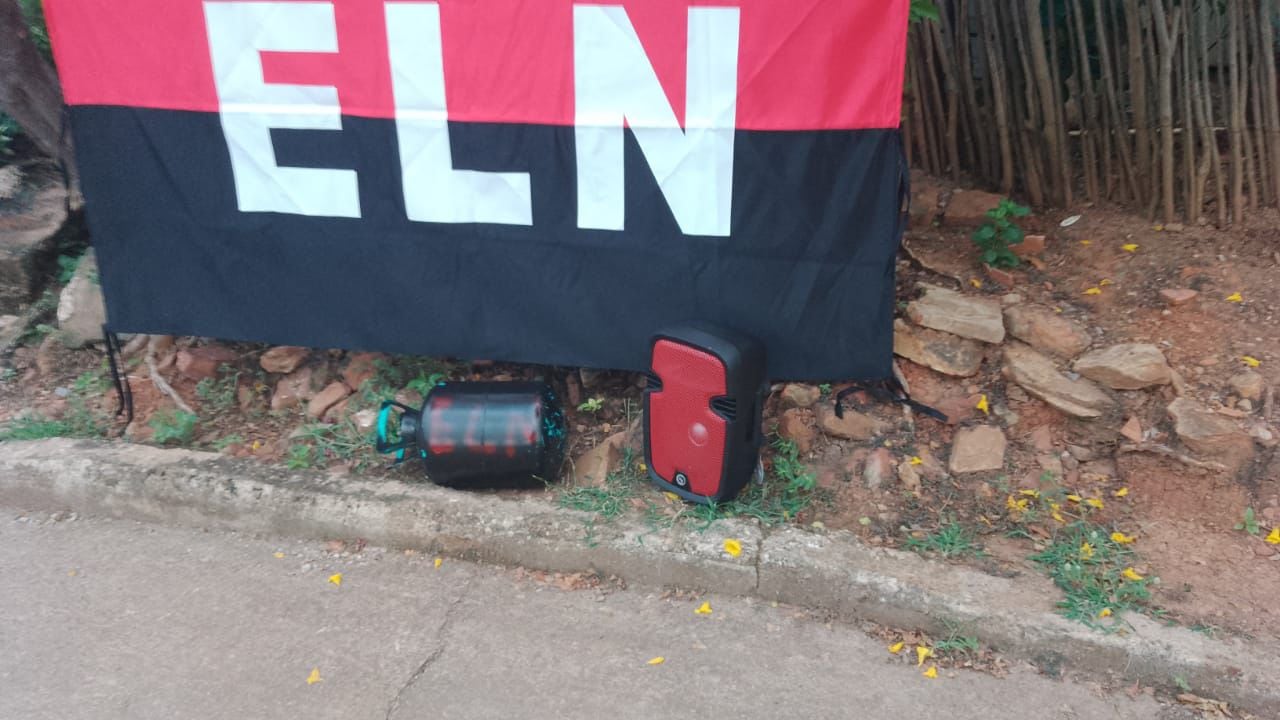 Elementos alusivos al ELN en Cúcuta y su Área Metropolitana. Foto: Cortesía comunidad.