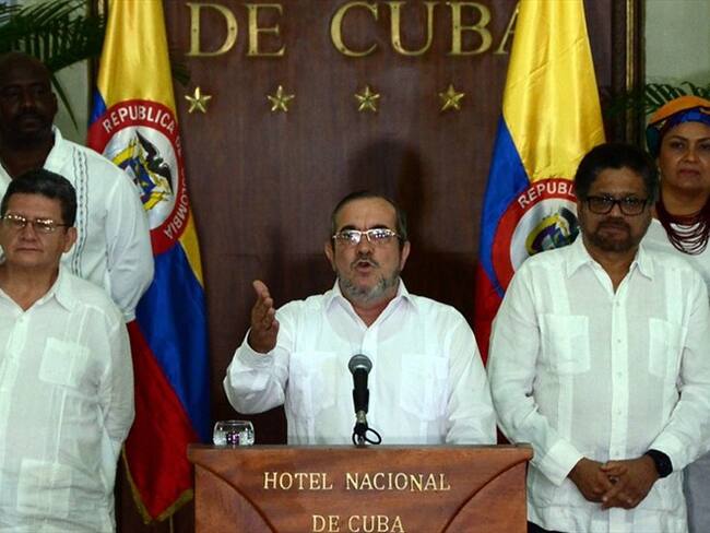 Delegación de la guerrilla de las Farc en La Habana para los diálogos con el Gobierno Nacional. Foto: Colprensa