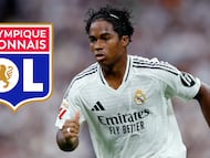 Endrick durante un encuentro con el Real Madrid. FOTO: Rico Brouwer/Soccrates/Getty Images