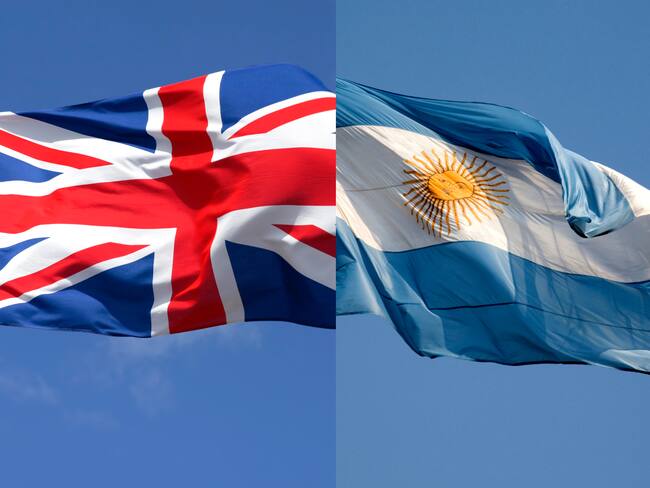 Gran Bretaña y Argentina banderas imagen de referencia. Foto: Getty Images.
