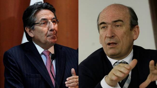 Néstor Humberto Martínez, fiscal general de la Nación, y Jorge Enrique Pizano. Foto: Colprensa