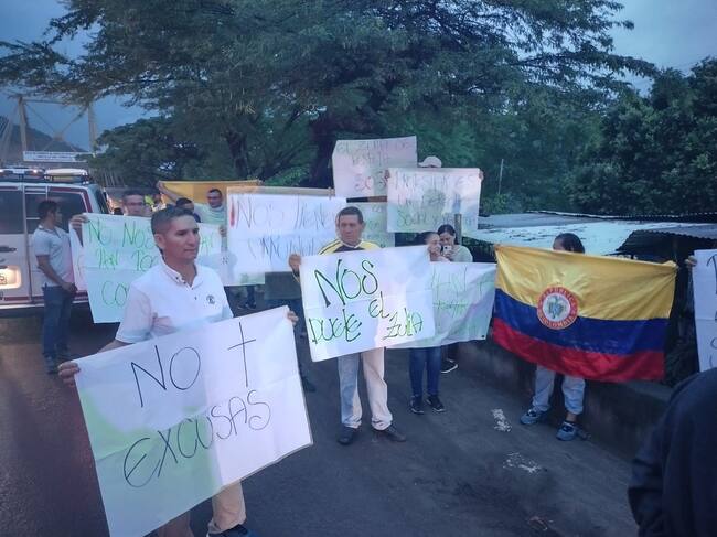 Se registra protesta en la vía Cúcuta-El Zulia. Foto: Jeisson Márquez.