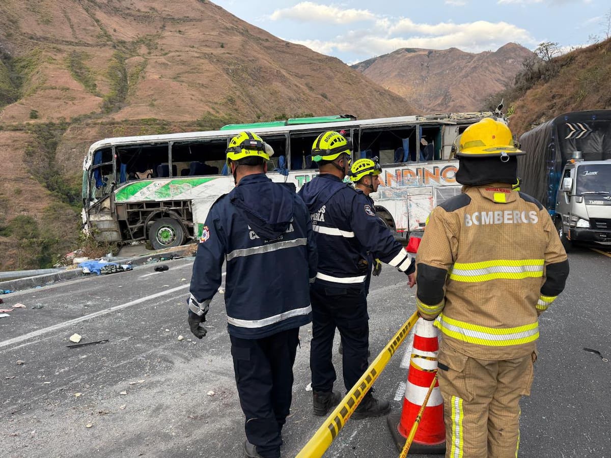 Dos menores y un adulto: las víctimas fatales del siniestro de un bus de turismo en Nariño