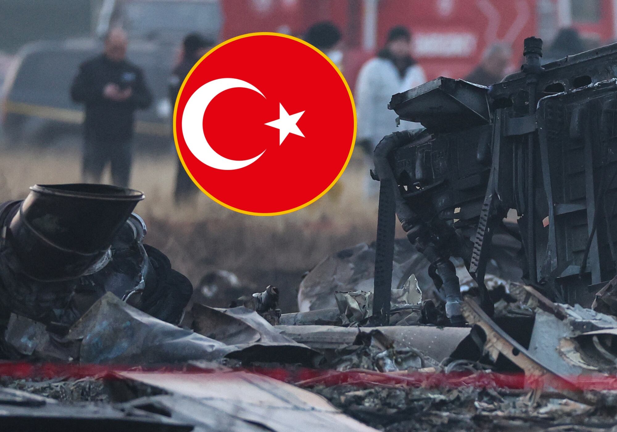 Turquía confirmó la muerte de los 20 pasajeros a bordo del avión militar estrellado. Foto: AFP.