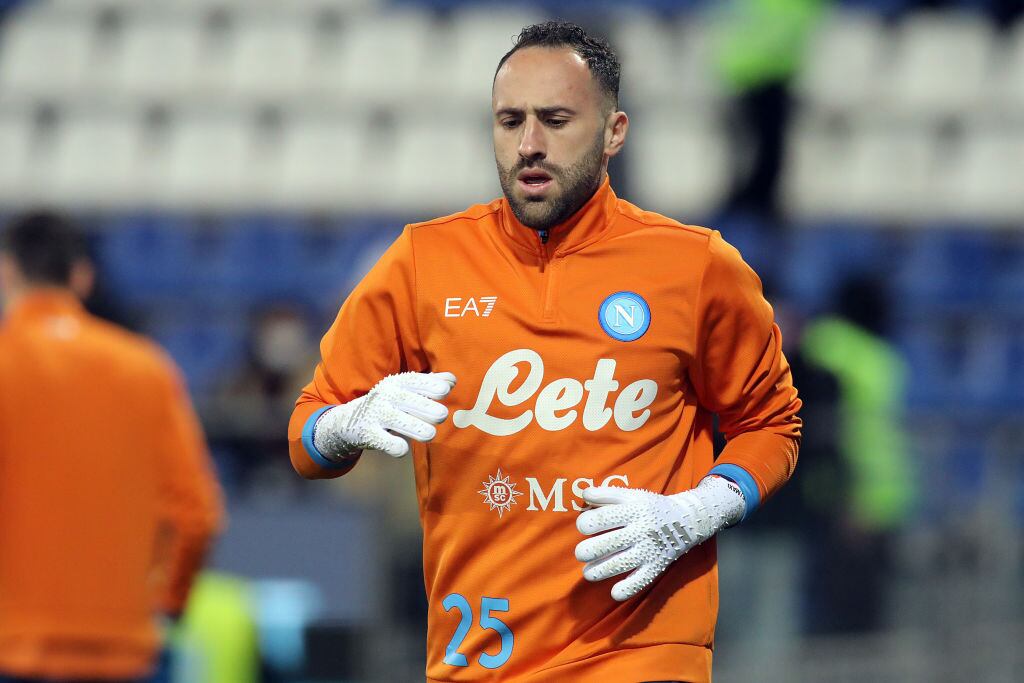 David Ospina en el calentamiento previo al partido contra Cagliari / Getty Images