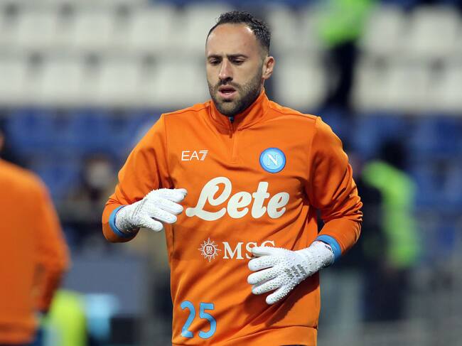 David Ospina en el calentamiento previo al partido contra Cagliari / Getty Images