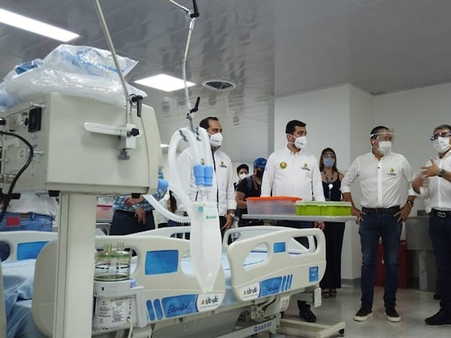 Al Hospital Universitario de Santander (HUS) llegaron 20 respiradores mecánicos. Foto: Gobernación de Santander