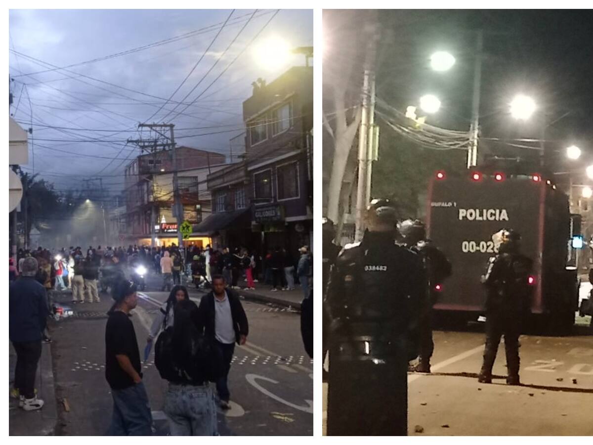 En disturbios terminaron manifestaciones en las localidades de Usaquén y Suba en Bogotá