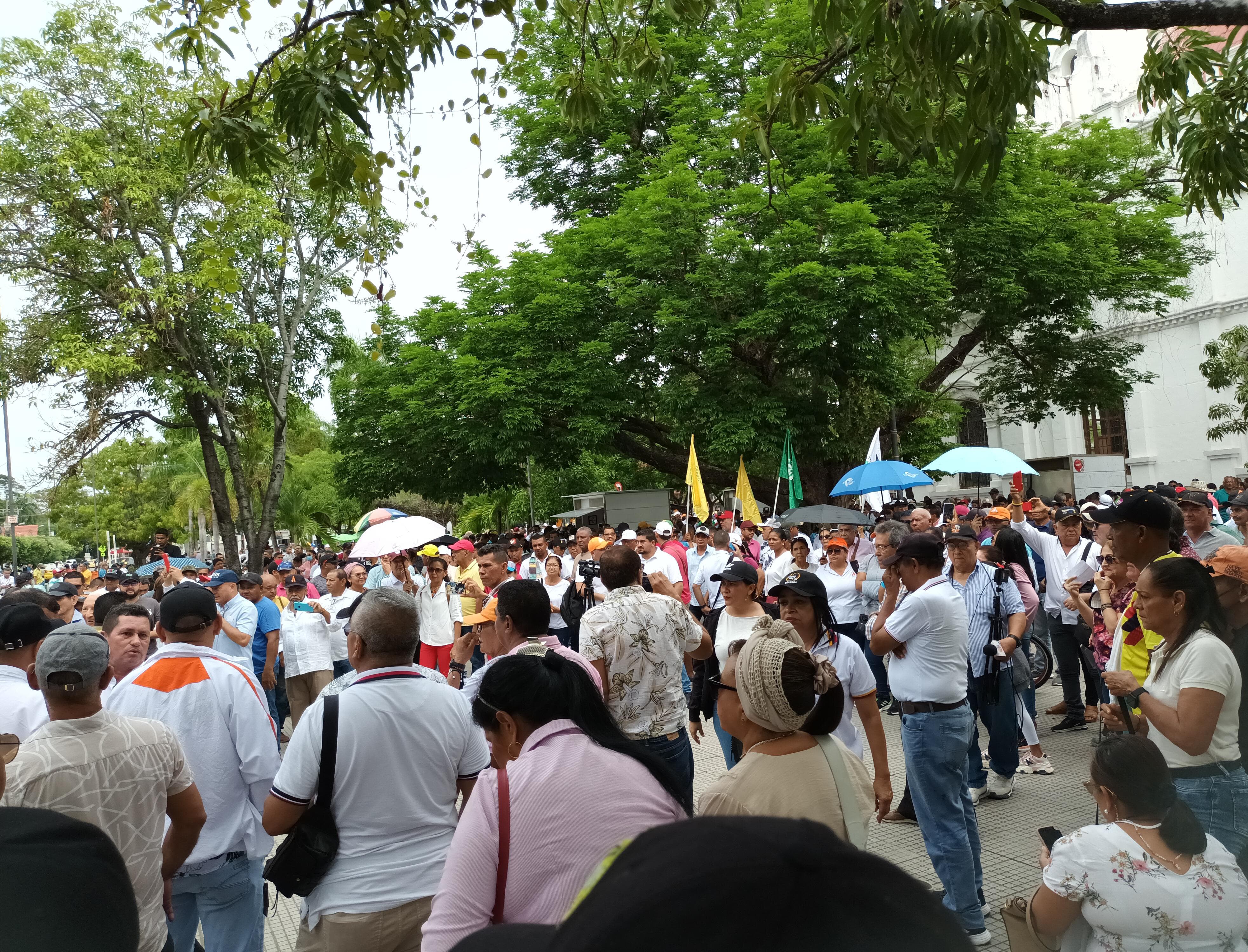 Protesta 8 de febrero: la jornada fue pacífica en la ciudad de Montería. Foto: La W.