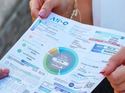 Referencia. Recibo de la empresa Air-e.