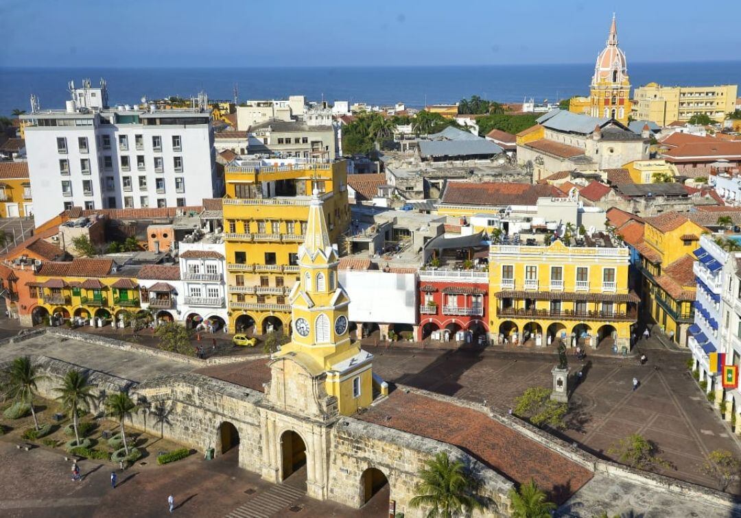 Torre del Reloj, en el Centro Histórico de Cartagena. Crédito: Archivo.