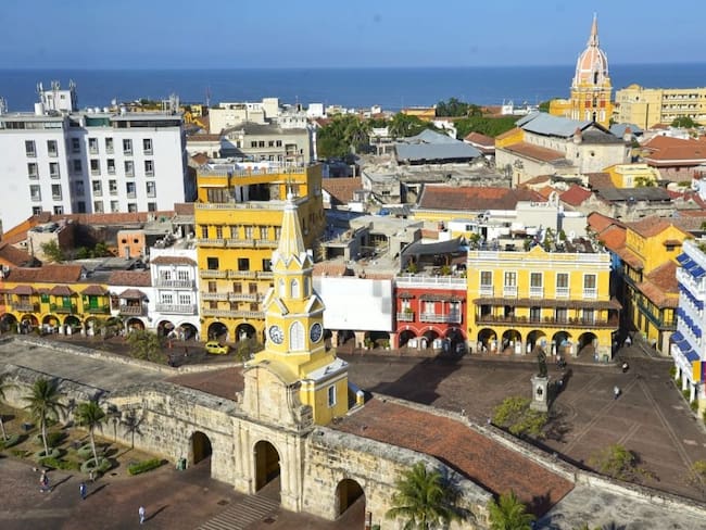 Torre del Reloj, en el Centro Histórico de Cartagena. Crédito: Archivo.