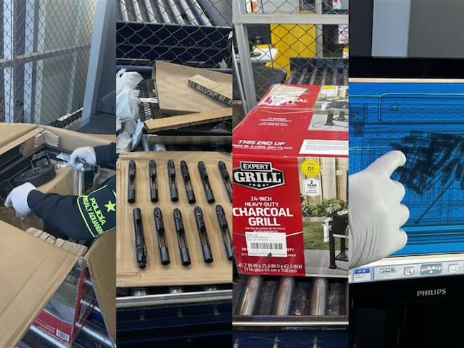 Dian impide ingreso ilegal de partes de armas de fuego provenientes de Miami: así las escondían. Foto: suministradas.