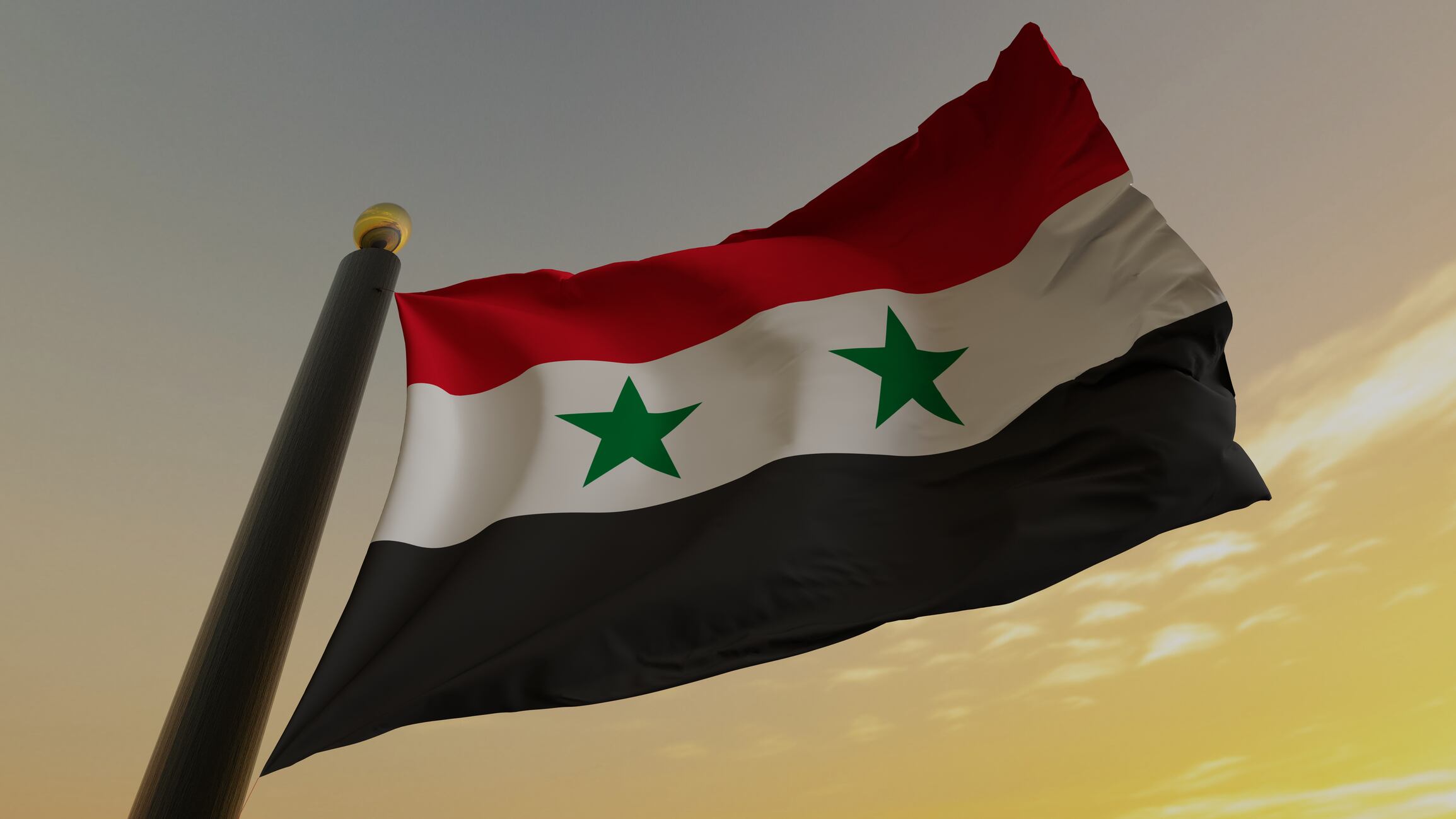 Bandera de Siria. Foto: Getty images