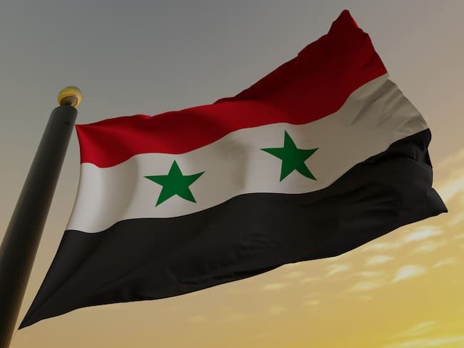 Bandera de Siria. Foto: Getty images