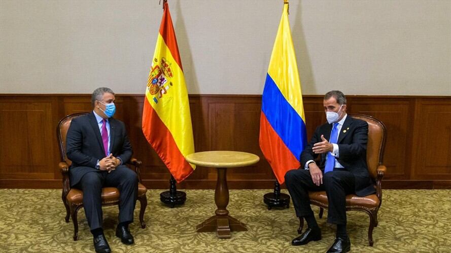 Restricción para ingresar a España es temporal y será revisada: Rey Felipe VI a Duque. Foto: Cortesía Presidencia