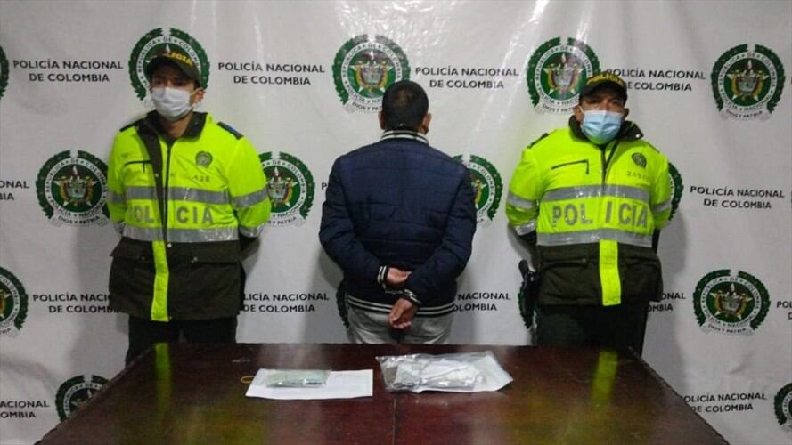 El capturado deberá responder por el delito de hurto.. Foto: Policía de Boyacá