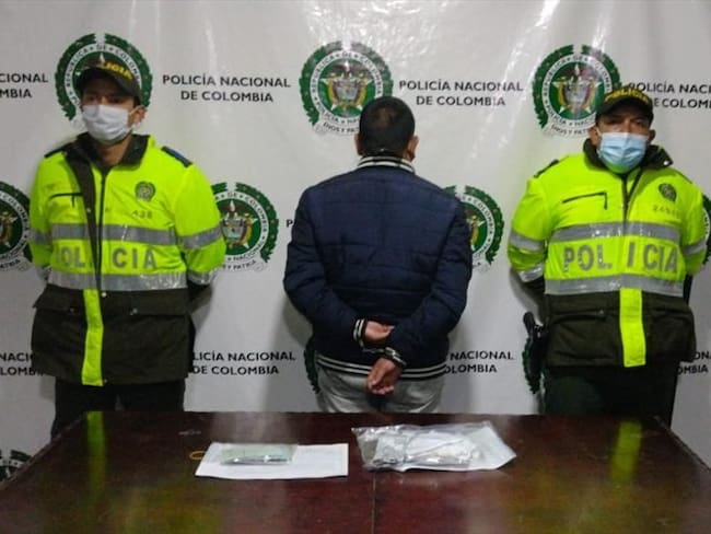 El capturado deberá responder por el delito de hurto.. Foto: Policía de Boyacá