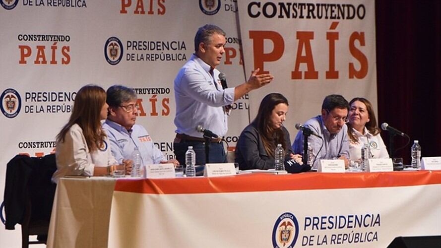 Duque agradece respaldo de Macron por denuncia contra régimen venezolano ante CPI. Foto: Colprensa