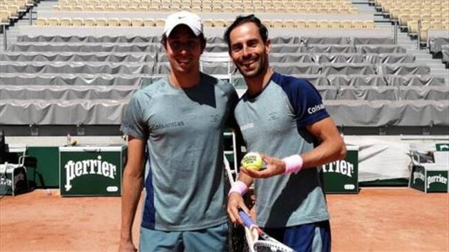 Daniel Galán (Izq) y SantIago Giraldo (Der), tenistas colombianos. Foto: Cortesía