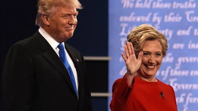 Tanto Donald Trump como Hillary Clinton utilizan bots para atraer seguidores, aunque no está claro si los desarrolló su propia campaña o una fuente externa. Foto: Getty Images, tomada de BBC Mundo.